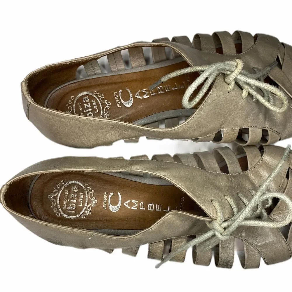 JEFFREY CAMPBELL Flat Drawstring Shoes‎ 8.5 Crisscross